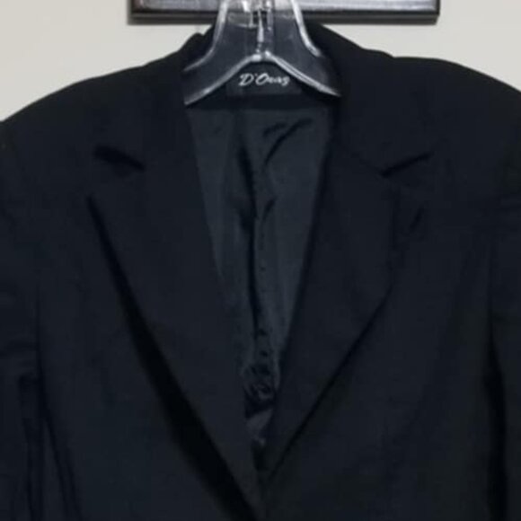 D'Oraz Blazer Black Wool Size 6 Formal Business Modern Office - Picture 4 of 7